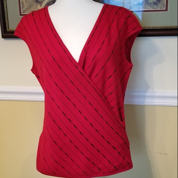 Escada Sweaters - Escada Sleeveless Wrap Sweater Red Size 42 or L
